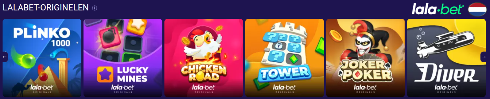 Collectie online spellen bij Lala Bet